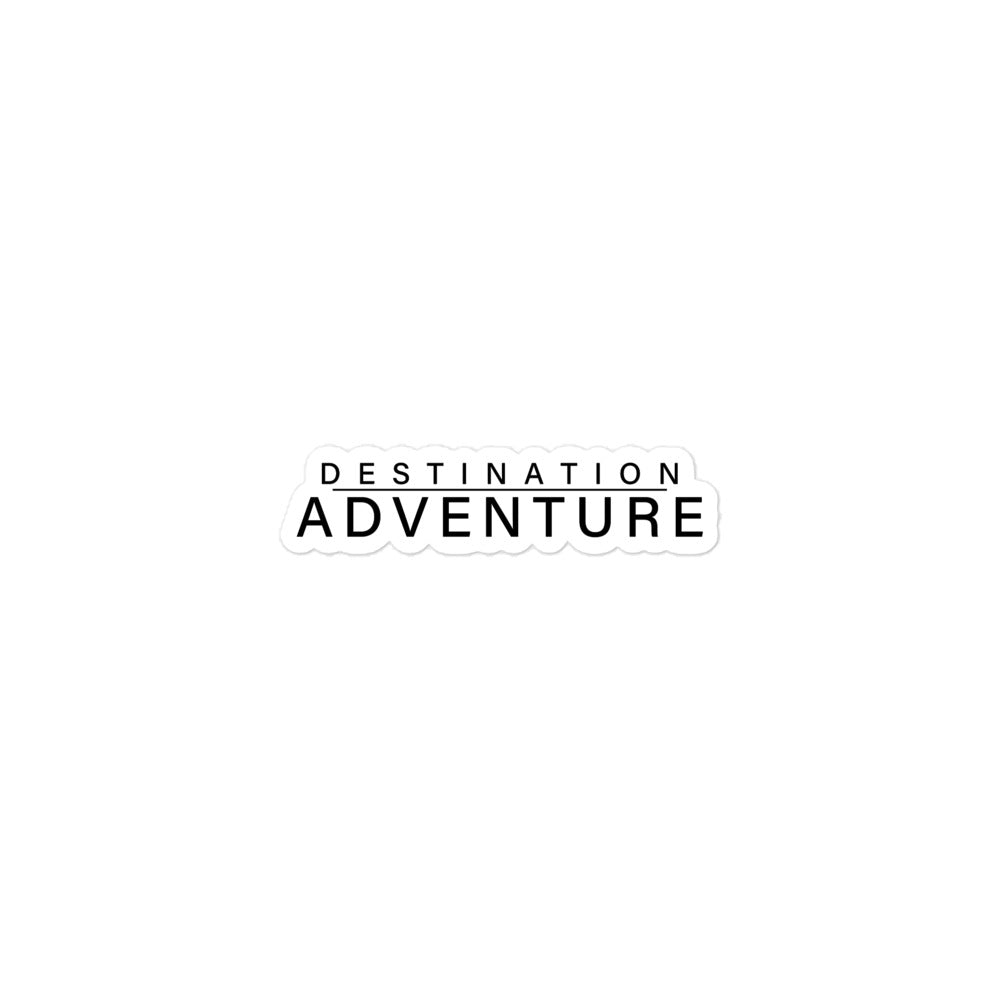 Destination Adventure Sticker, Black