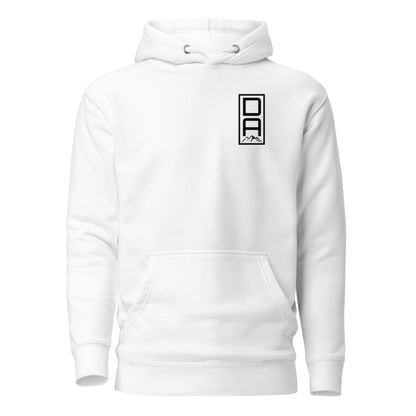 Vertical DA Hoodie, Unisex.