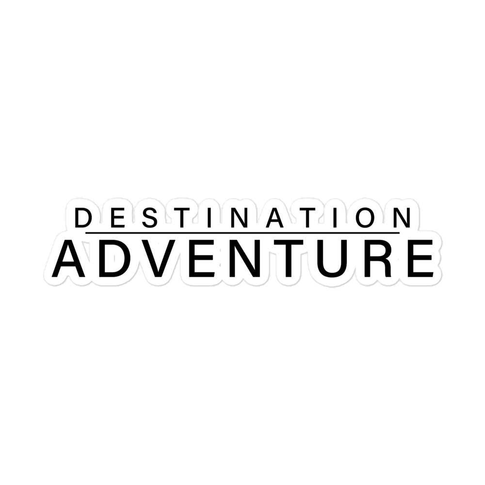 Destination Adventure Sticker, Black